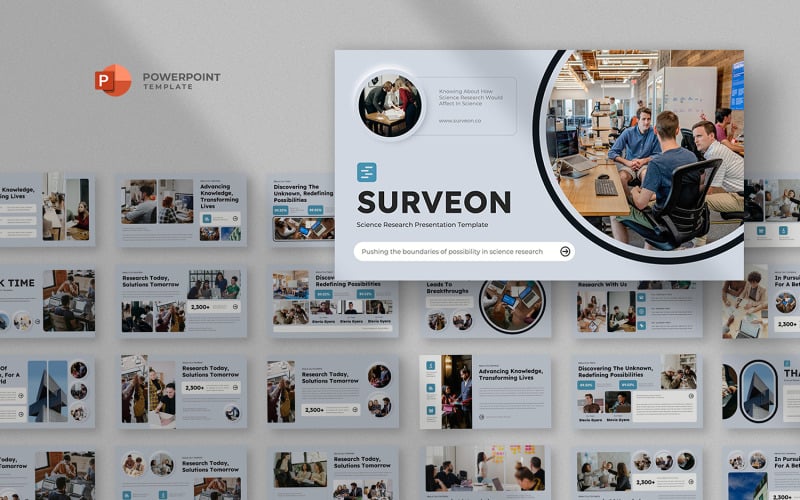 surveon science research powerpoint template original