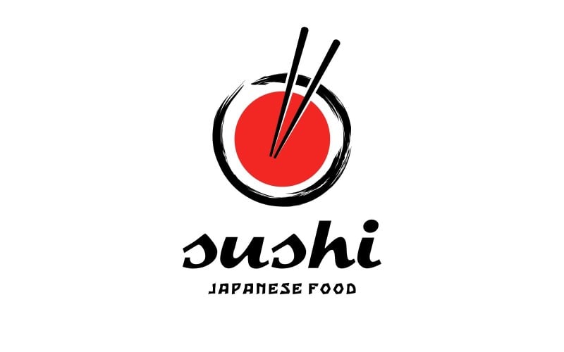 sushi chopsticks japanese food logo original