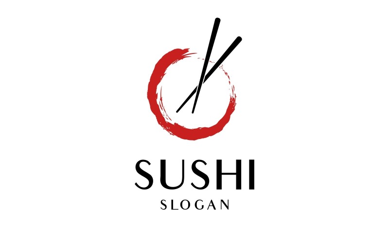 sushi chopsticks zen brush logo original