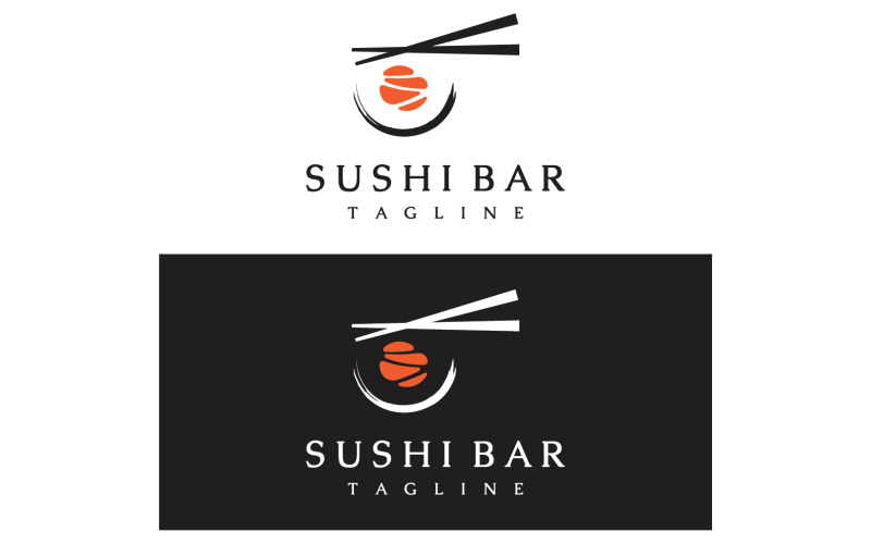 sushi food japan logo vector original
