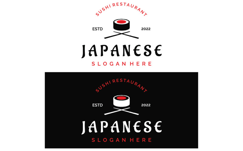 sushi food japan logo vector original
