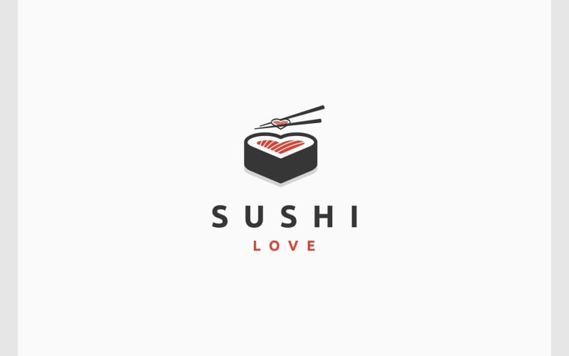 sushi love japanese food logo original