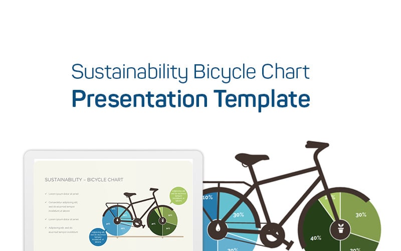 sustainability bicycle chart powerpoint template original