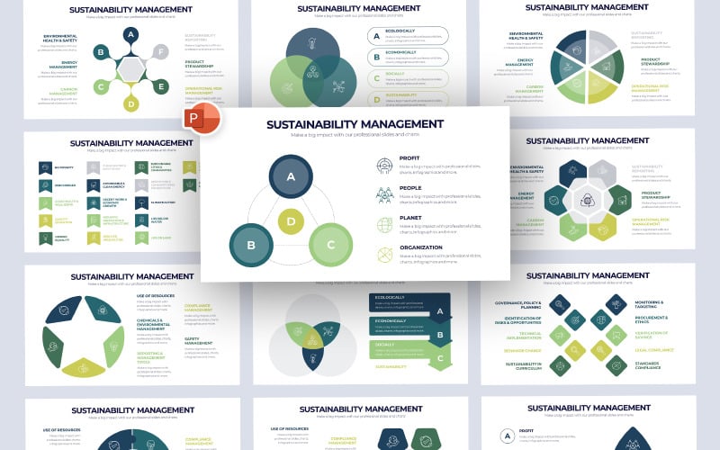 sustainability management infographic powerpoint template original