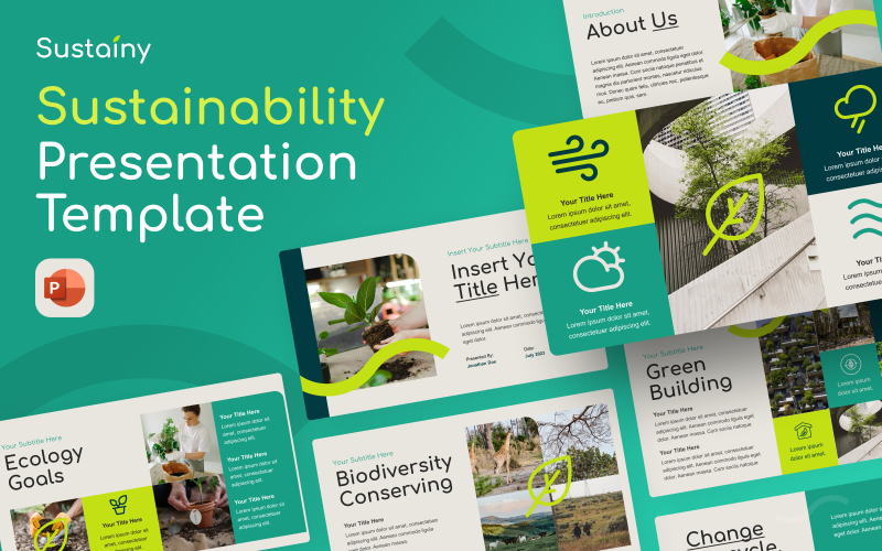 sustainy sustainability powerpoint presentation template original