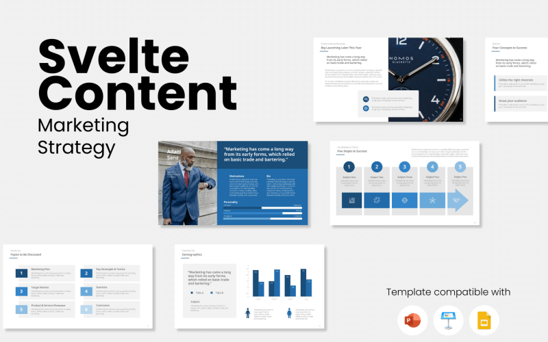 svelte content marketing powerpoint template original