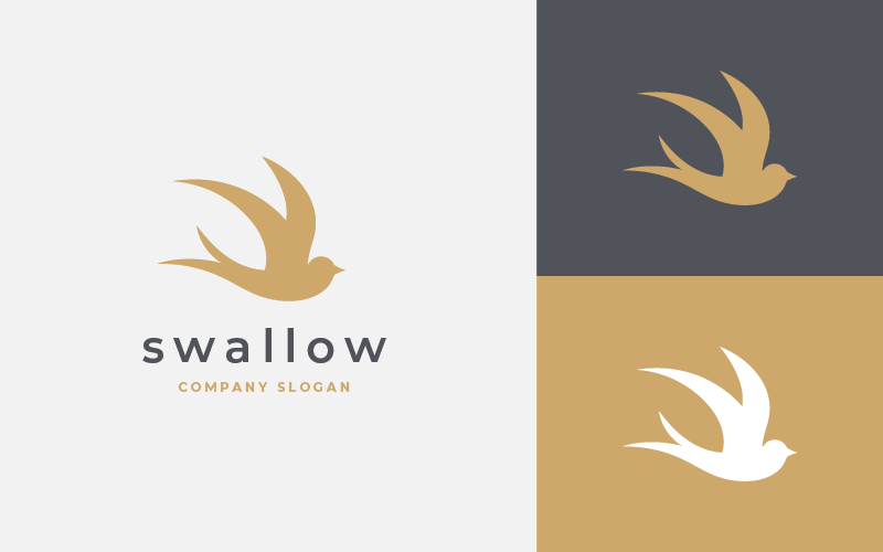swallow bird silhouette logo original