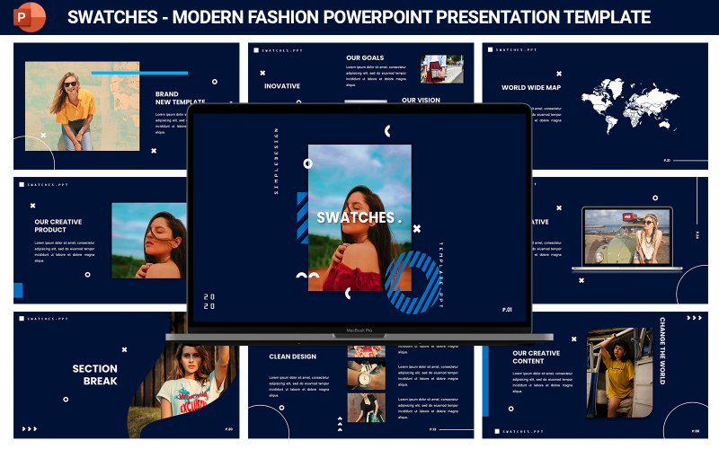 swatches modern fashion presentation template original