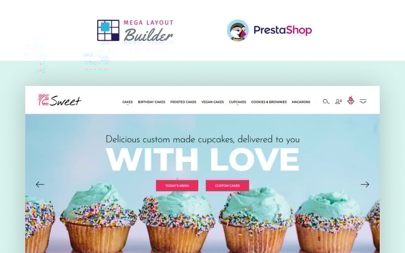 sweet dreams cake shop prestashop template original