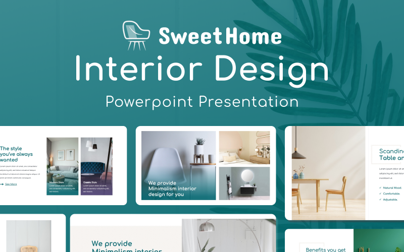 sweet home interior design powerpoint template original
