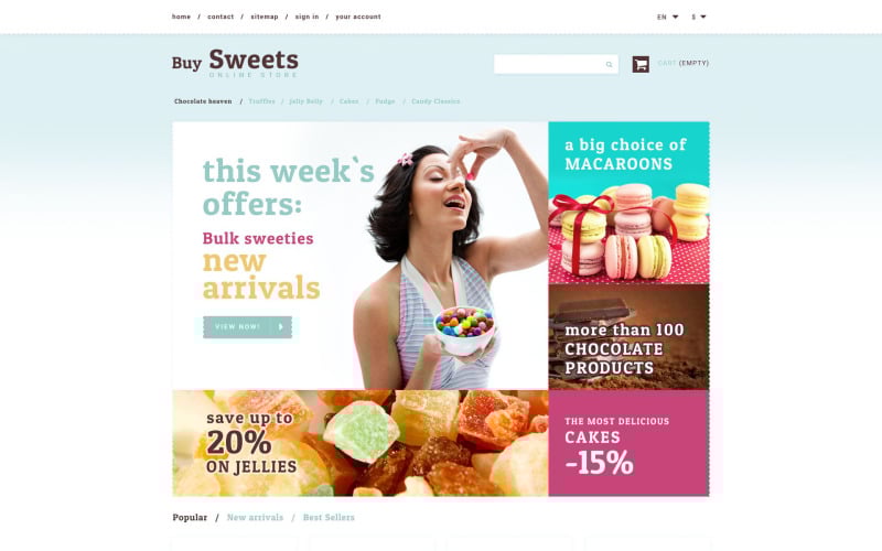sweet store prestashop theme original