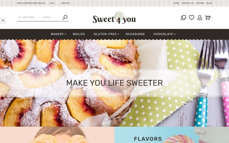 sweetyou sweets responsive template for candy and cake shops prestashop theme original