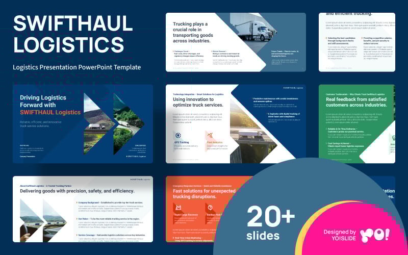 swifthaul logistics presentation powerpoint template original
