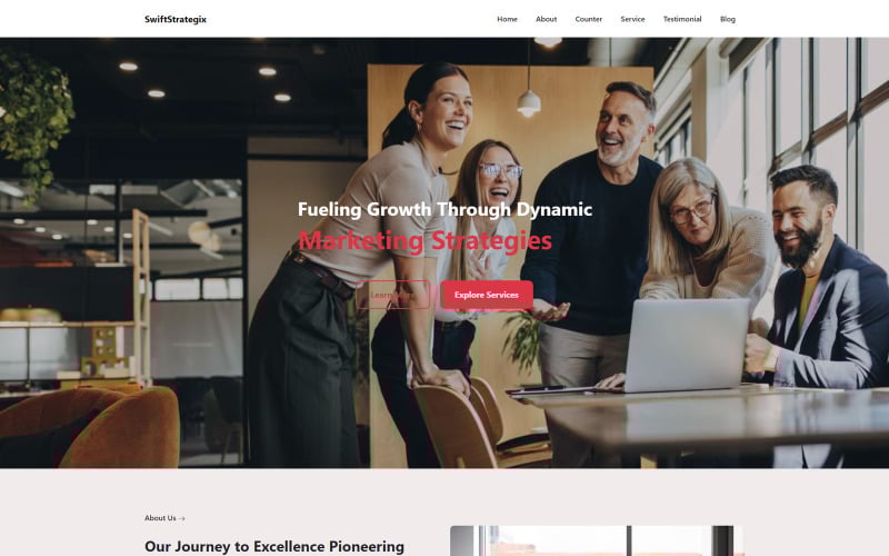 swiftstrategix marketing agency landing page template original