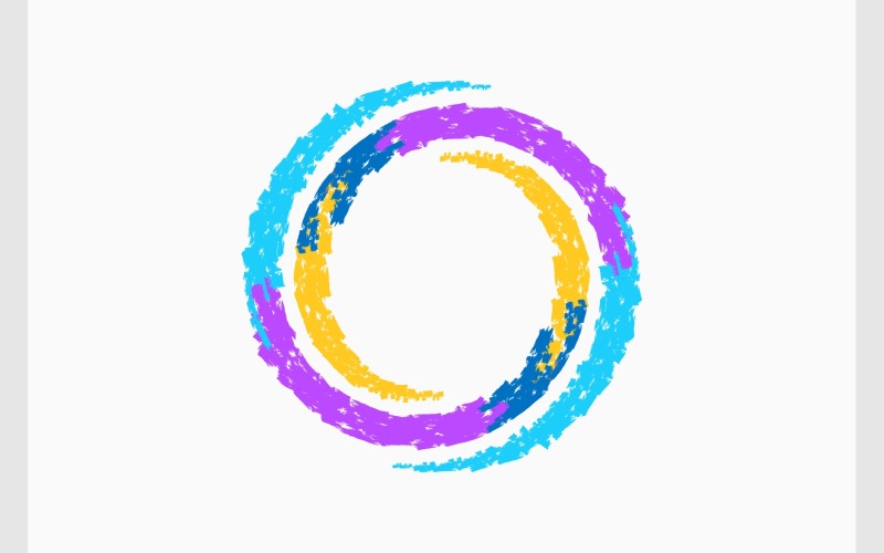 swirl circle chalk texture logo original