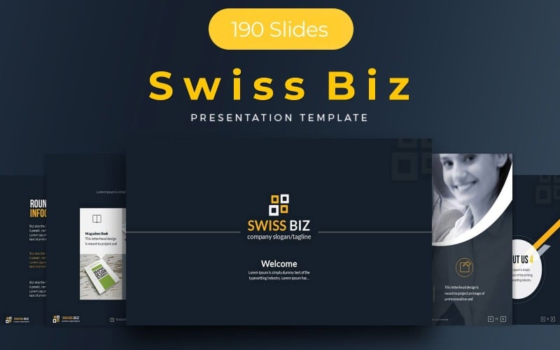 swiss biz presentation powerpoint template original