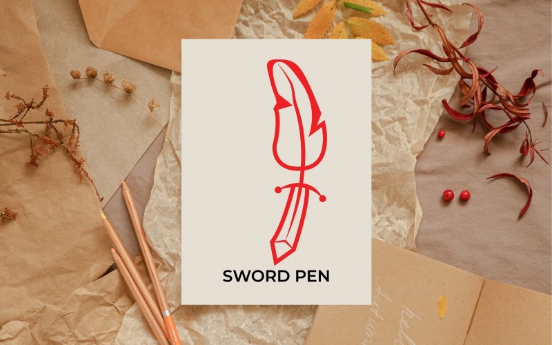 sword pen education template original