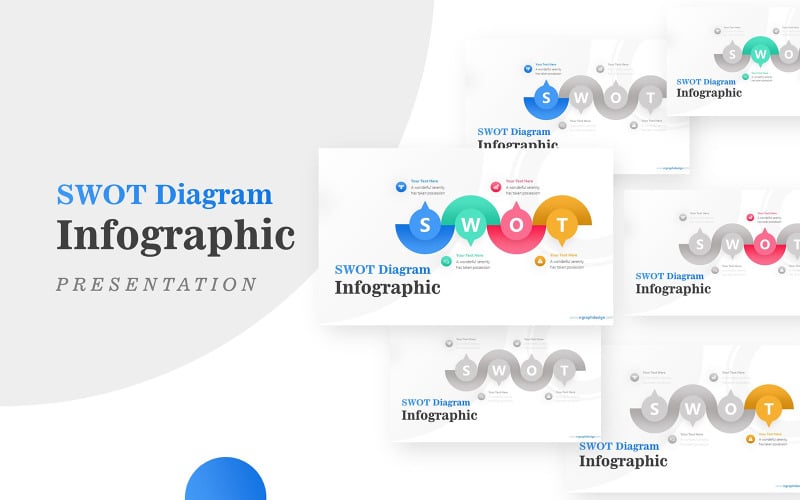 swot analysis diagram infographic powerpoint template original