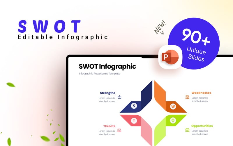 swot business infographic presentation template original