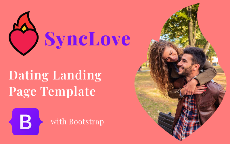 sync love landing page template elevate your dating game with the heart striking original