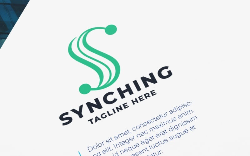 synching letter s pro logo template original