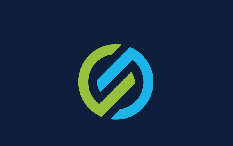 synchro letter s logo template original