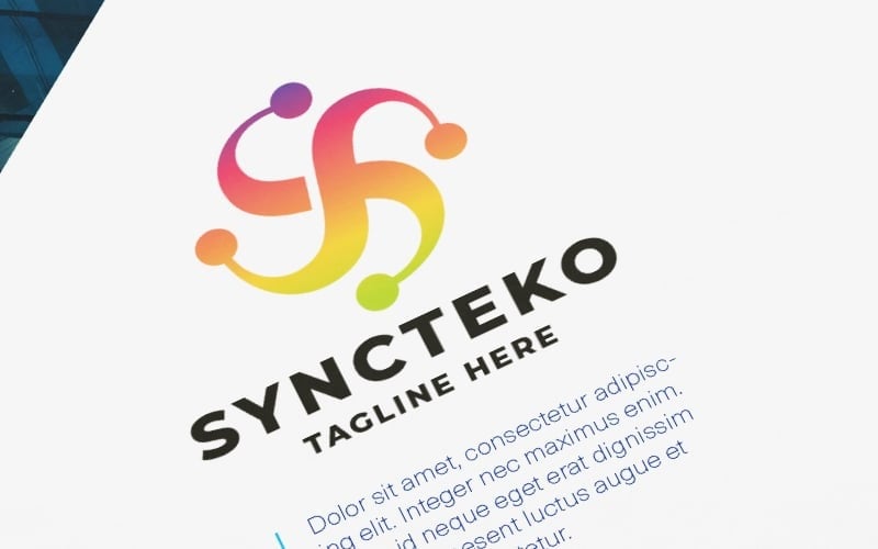 syncteko letter s pro logo template original