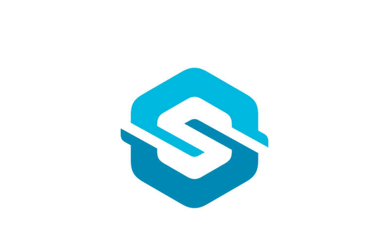 synergy letter s hexagon logo original