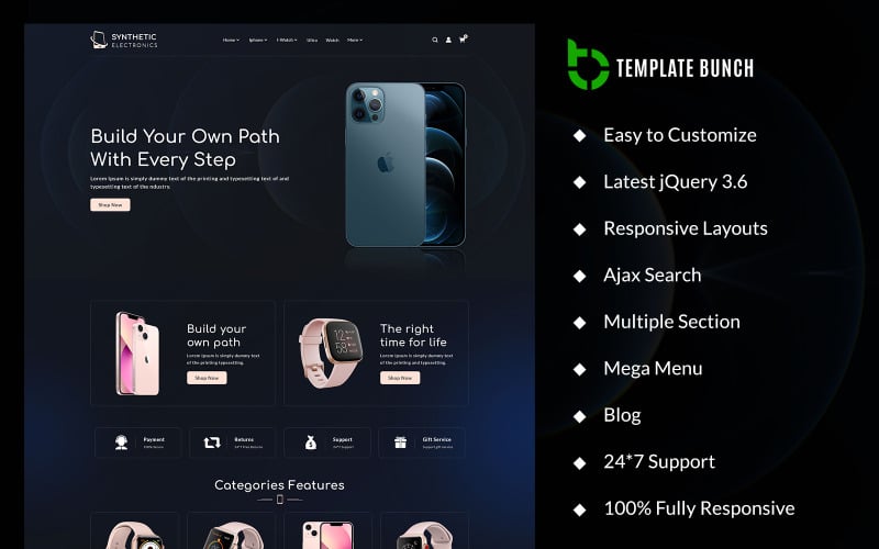 synthetic electronics responsive prestashop theme for ecommerce original