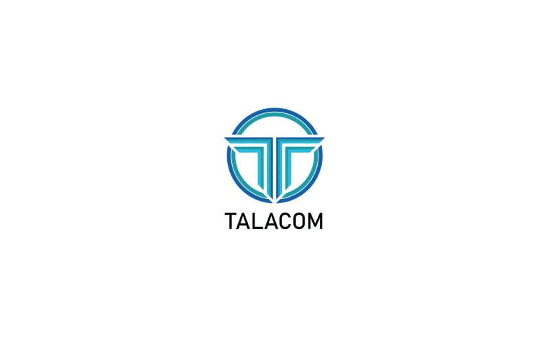 t logo letter talacom logo vector original