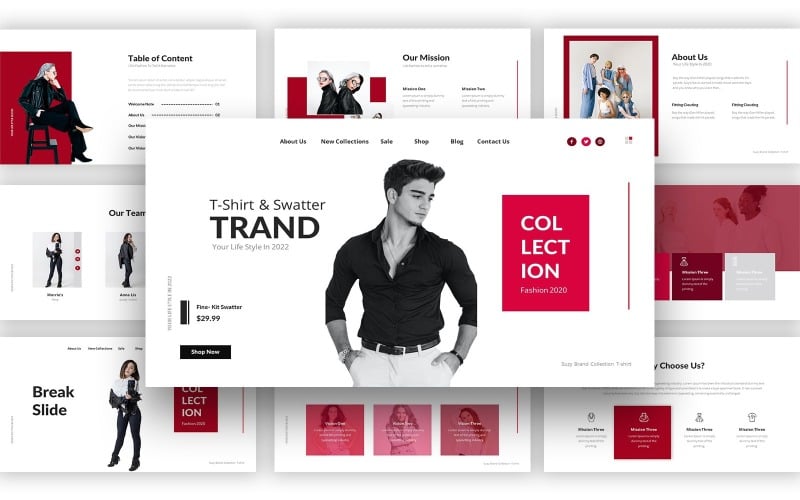 t shirt store powerpoint template original