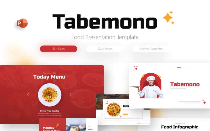 tabemono food powerpoint template original