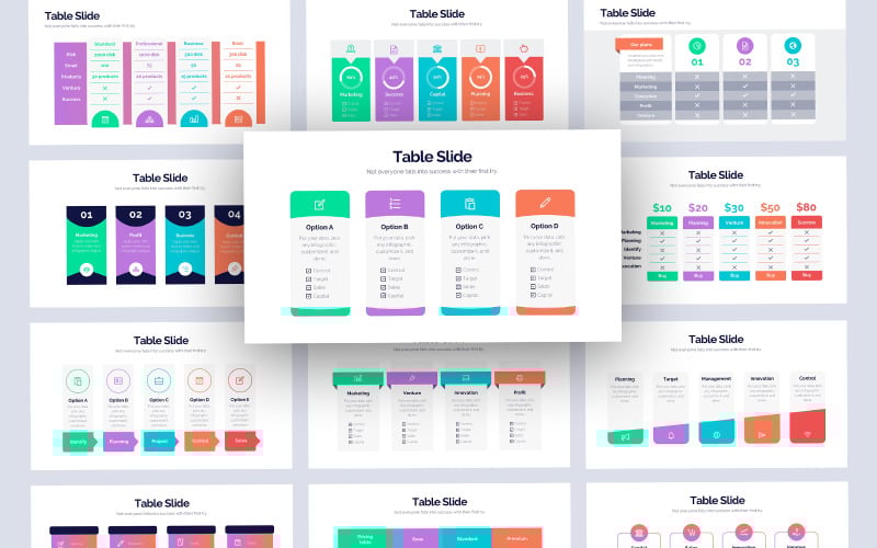 table data infographic powerpoint template original