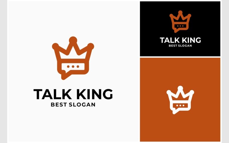 talk king chat crown logo original
