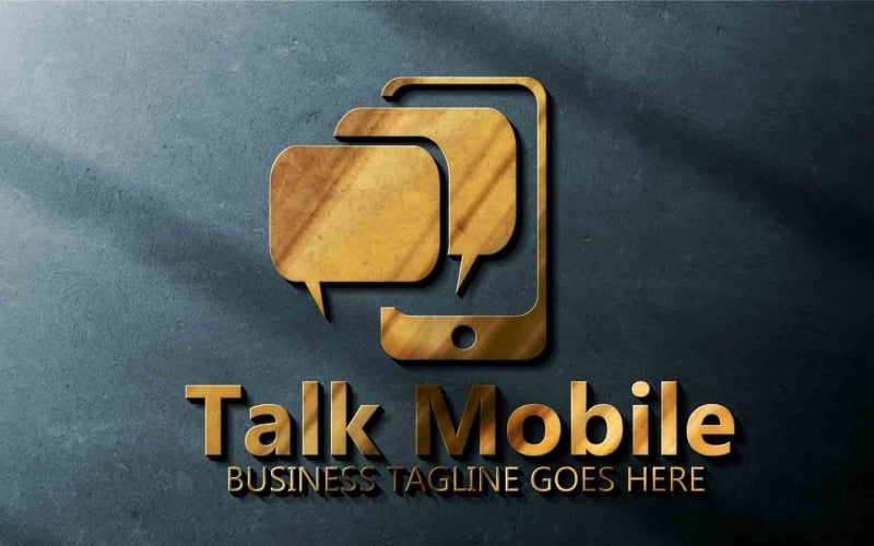 talk mobile logo design template t original