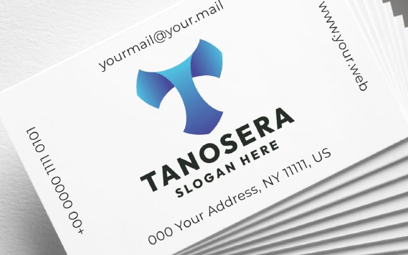 tanosera letter t logo template original