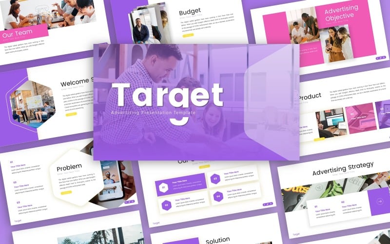 target advertising presentation powerpoint template original