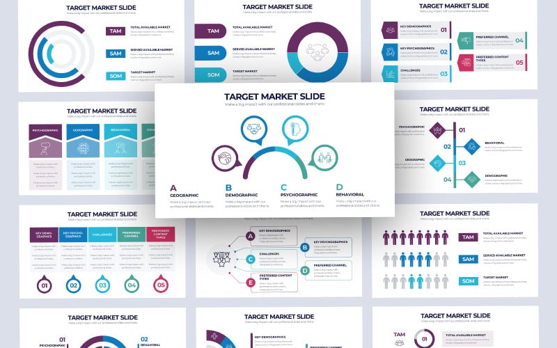 target market infographic powerpoint template original