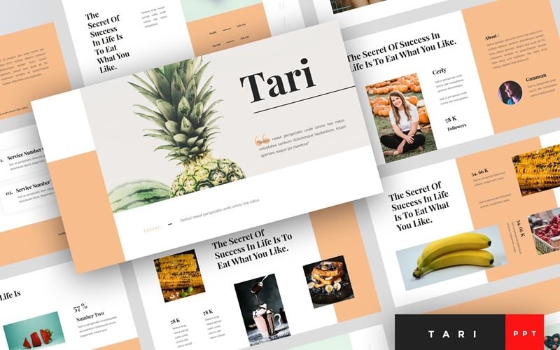 tari food powerpoint template original