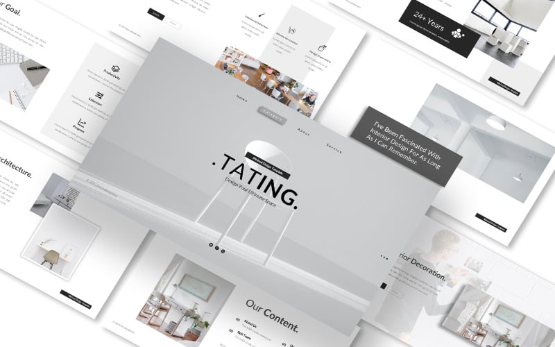 tating interior powerpoint template original