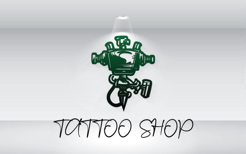 tattoo shop logo template rotary machine original