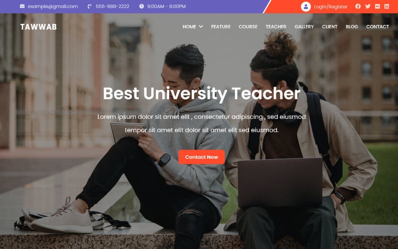 tawwab online course landing page template original