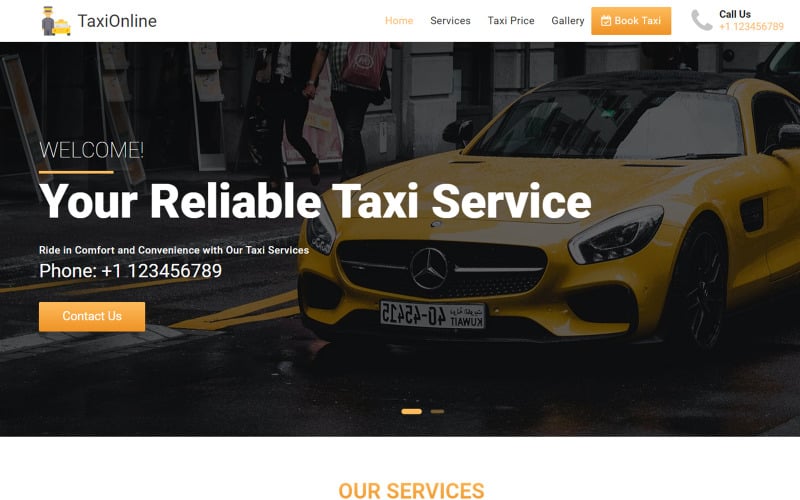 taxo taxi amp cab booking landing page template original