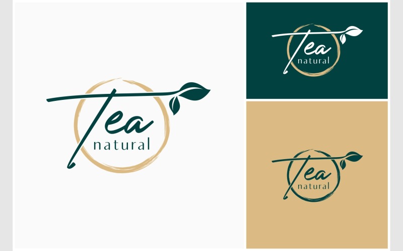 tea natural handwritten logo original