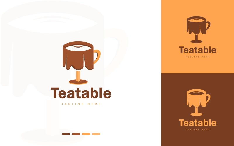 tea table logo design concept vector design original