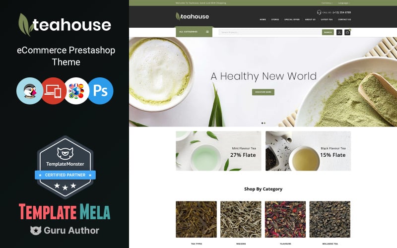 teahouse food and drinks store prestashop theme original