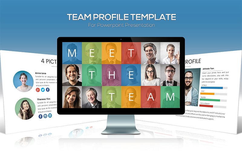 team profile powerpoint template original