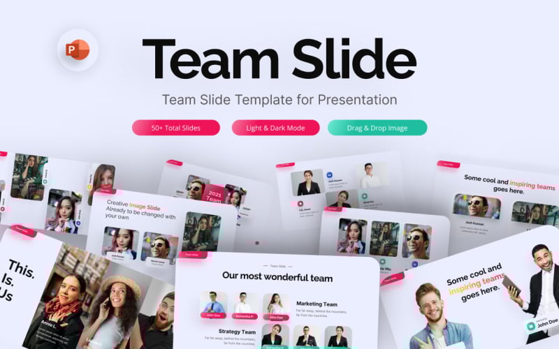 team slide powerpoint template original