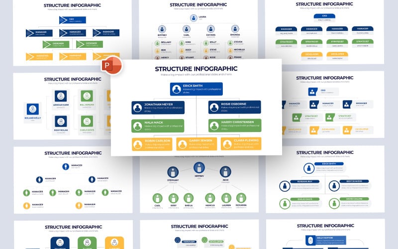 team structure infographic powerpoint template original