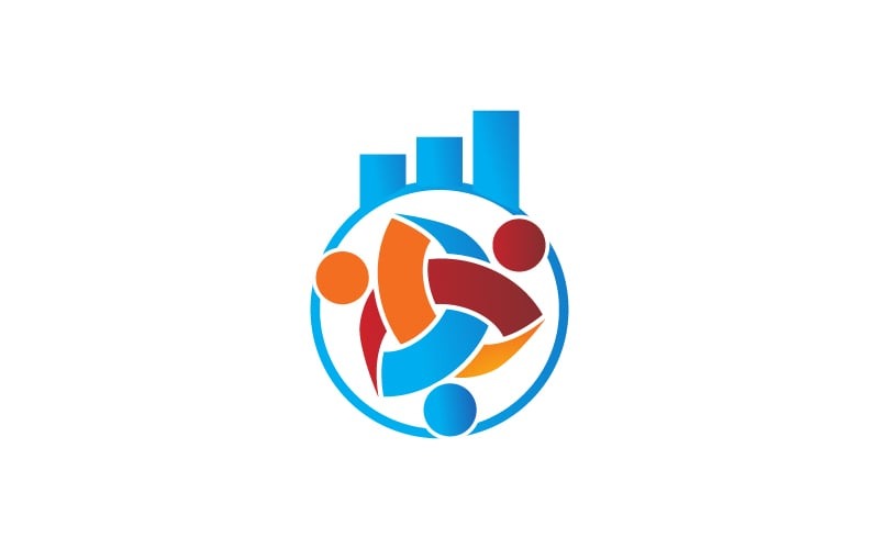 team work solutions business logo original